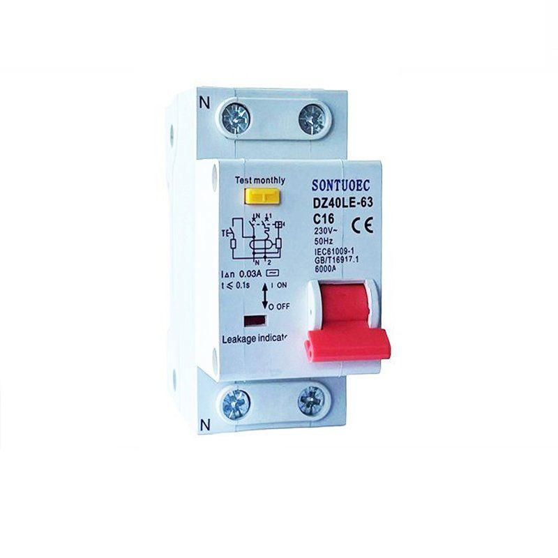 2p 1p+n disjuntor residual com proteção de sobrecorrente