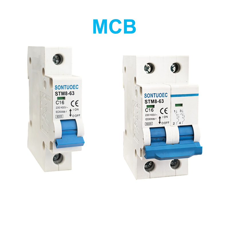 Disjuntor de miniatura STM8-63 6KA 1P 2P 3P 4P 16A 230/400V