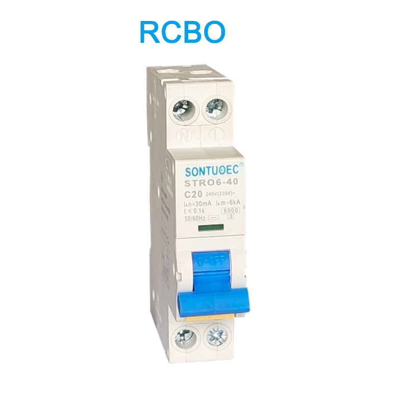 STRO6-40 disjuntor DIN Tipo de trilho de instalação RCBO