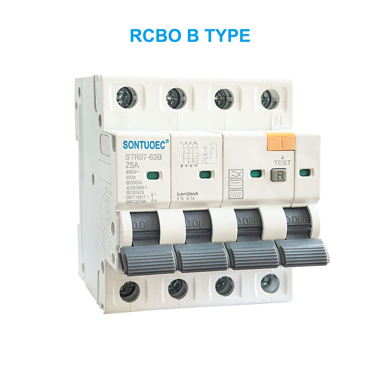 STRO7-63B RCBO B Tipo 2p 4p Circuito de corrente residual do circuito