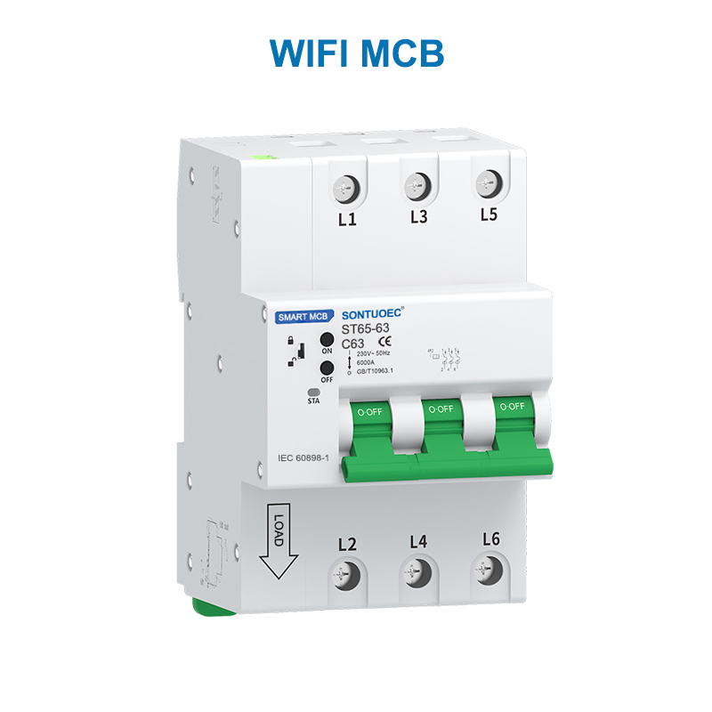 WiFi RS485 IoT multifuncional Inteligente MCB RCBO Intelligent Micro Circuiter
